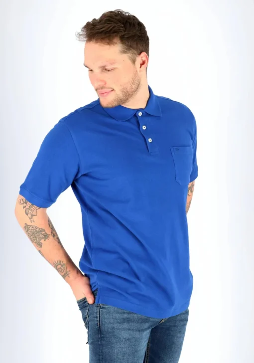 Redmond regular fit poloshirt, kobalt blauw