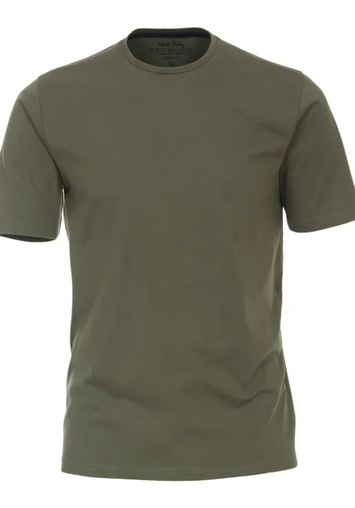 Redmond regular fit T-shirt, korte mouw O-hals, groen