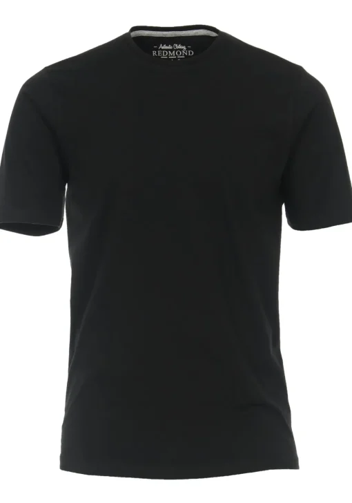 Redmond regular fit T-shirt, korte mouw O-hals, zwart