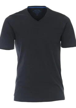 Redmond regular fit T-shirt, korte mouw V-hals, blauw