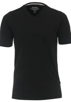 Redmond regular fit T-shirt, korte mouw V-hals, zwart