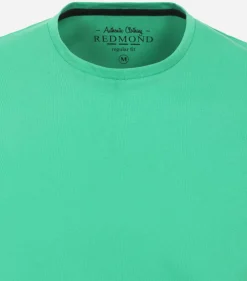 Redmond regular fit T-shirt, korte mouw O-hals, groen