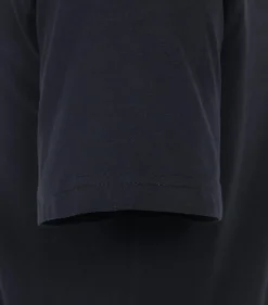 Redmond regular fit T-shirt, korte mouw O-hals met knoopsluiting, blauw