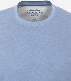 Redmond regular fit T-shirt, korte mouw O-hals, blauw