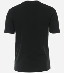 Redmond regular fit T-shirt, korte mouw O-hals, zwart