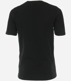Redmond regular fit T-shirt, korte mouw V-hals, zwart