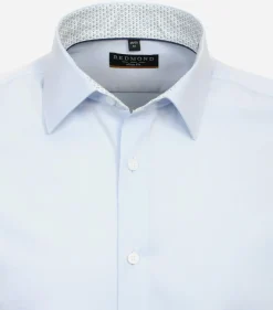 Redmond slim fit overhemd, popeline, blauw