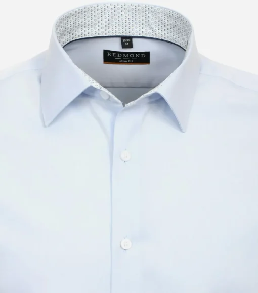 Redmond slim fit overhemd, popeline, blauw