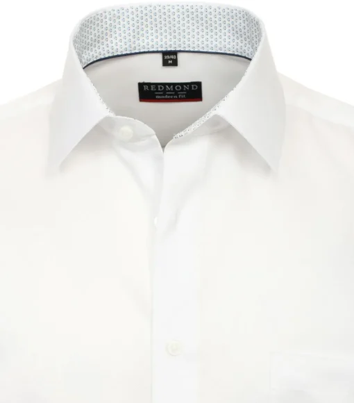 Redmond slim fit overhemd, twill, wit