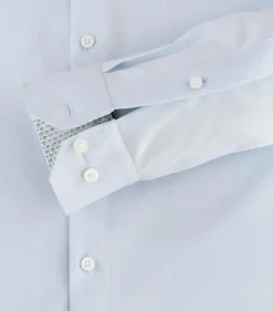Redmond slim fit overhemd, popeline, blauw