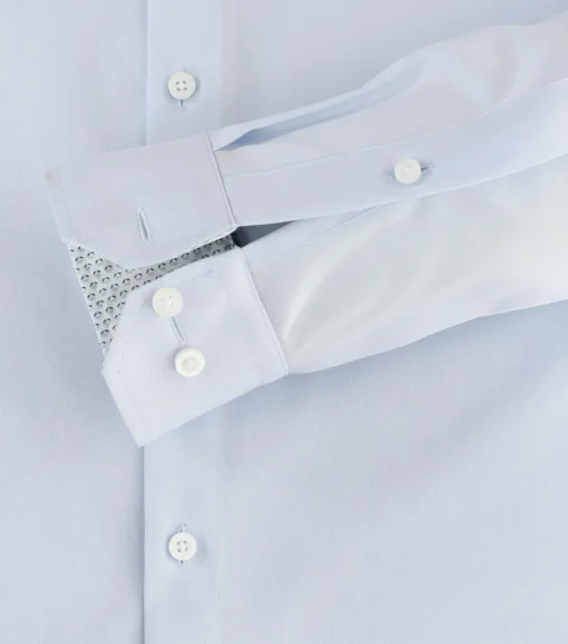 Redmond slim fit overhemd, popeline, blauw