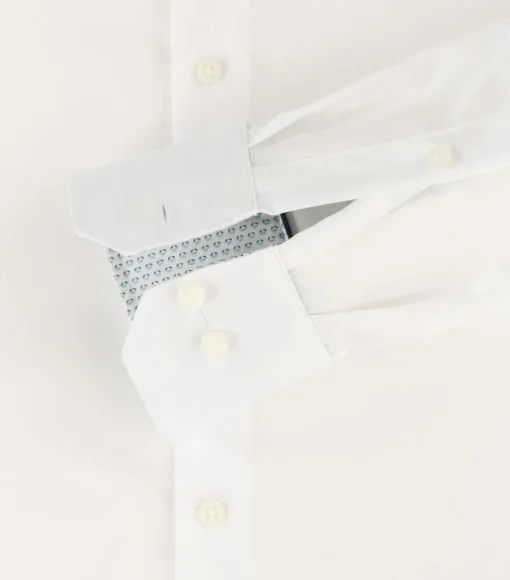 Redmond slim fit overhemd, twill, wit