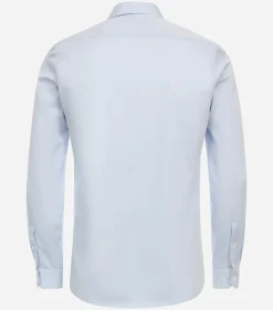 Redmond slim fit overhemd, popeline, blauw