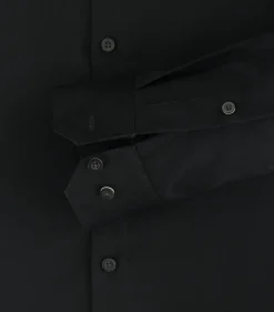 Redmond slim fit overhemd, popeline, zwart