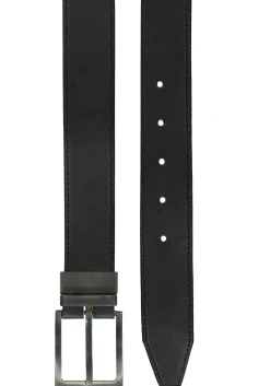 Riem draaibaar, zwart-bruin leer