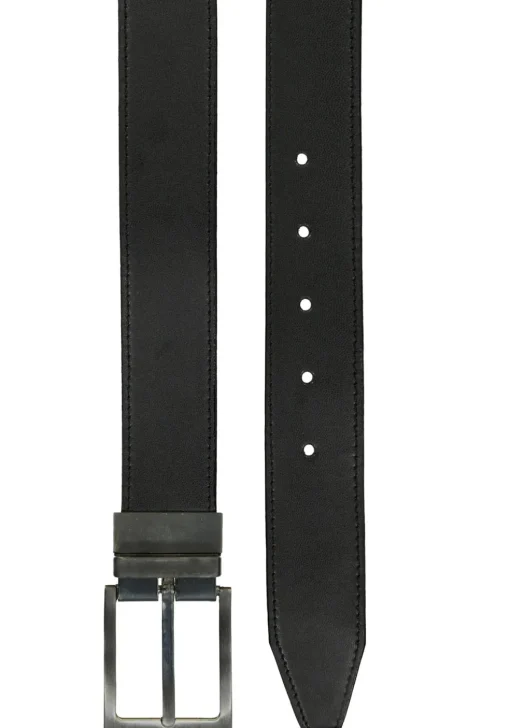 Riem draaibaar, zwart-bruin leer
