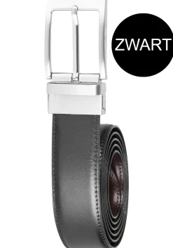 Riem draaibaar, zwart-bruin leer