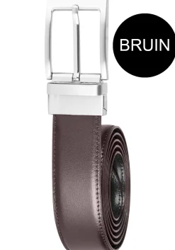Riem draaibaar, zwart-bruin leer