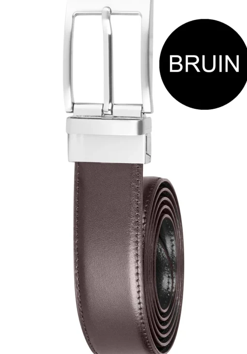 Riem draaibaar, zwart-bruin leer