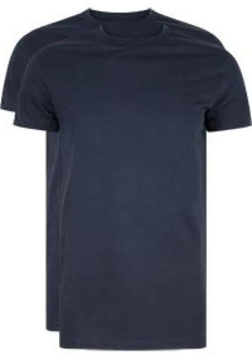 RJ Bodywear Everyday Amsterdam T-shirts (2-pack), heren T-shirts O-hals breed, donkerblauw