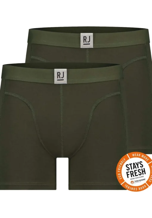 RJ Bodywear Everyday Breda boxer (2-pack), heren boxer normale lengte, donkergroen