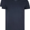 RJ Bodywear Everyday Gouda T-shirts (2-pack), heren T-shirts V-hals smal, donkerblauw