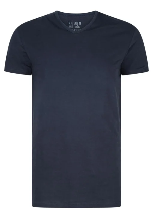 RJ Bodywear Everyday Gouda T-shirts (2-pack), heren T-shirts V-hals smal, donkerblauw