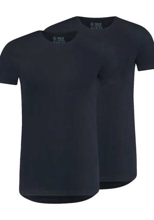 RJ Bodywear Everyday Maastricht T-shirt (2-pack), heren T-shirt met O-hals, donkerblauw