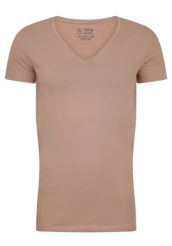 RJ Bodywear Everyday Nijmegen T-shirts (2-pack), heren stretch T-shirts diepe V-hals, huidskleur