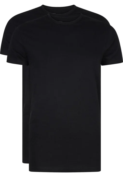 RJ Bodywear Everyday Rotterdam T-shirts (2-pack), heren T-shirts O-hals smal, zwart