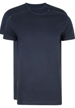 RJ Bodywear Everyday Rotterdam T-shirts (2-pack), heren T-shirts O-hals smal, donkerblauw
