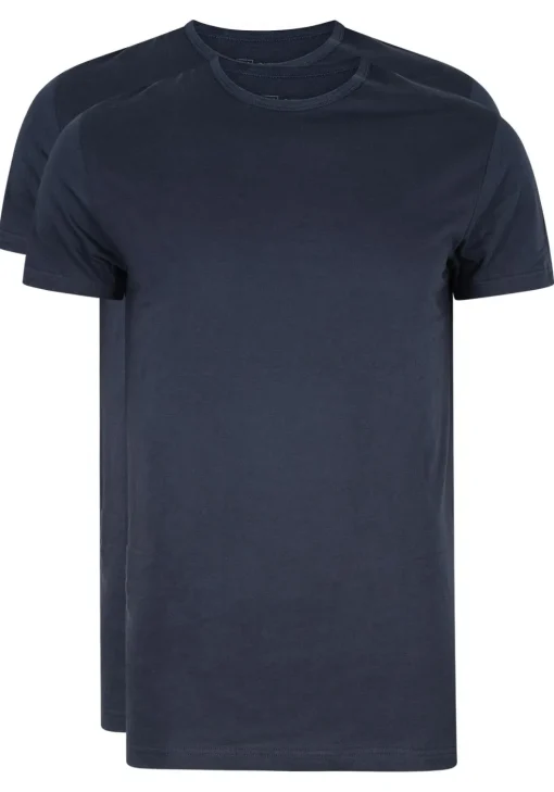 RJ Bodywear Everyday Rotterdam T-shirts (2-pack), heren T-shirts O-hals smal, donkerblauw