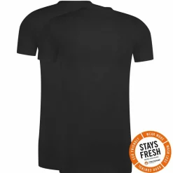 RJ Bodywear Everyday Venlo T-shirt (2-pack), heren T-shirt met V-hals, zwart