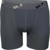 RJ Bodywear Pure Color boxershort (1-pack), heren boxer lang, microfiber, grijs