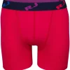 RJ Bodywear Pure Color boxershort (1-pack), heren boxer lang, microfiber, rood