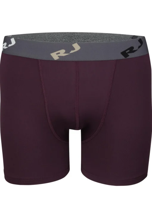 RJ Bodywear Pure Color boxershort (1-pack), heren boxer lang, microfiber, aubergine