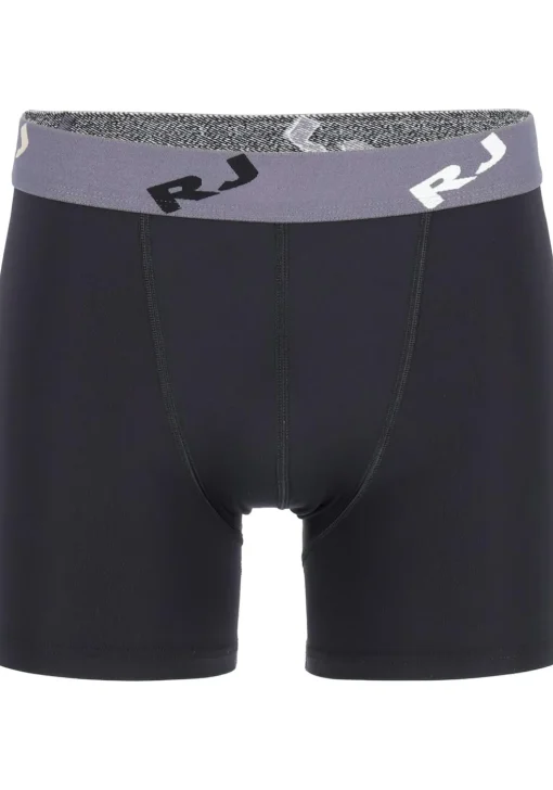 RJ Bodywear Pure Color boxershort (1-pack), heren boxer lang, microfiber, zwart