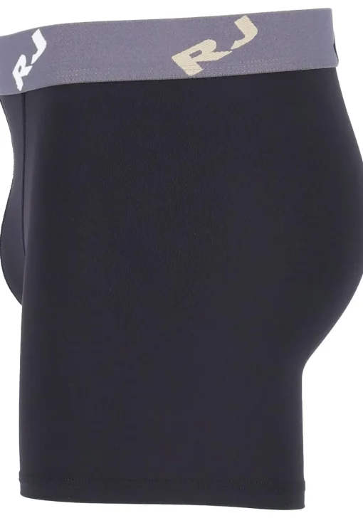 RJ Bodywear Pure Color boxershort (1-pack), heren boxer lang, microfiber, zwart
