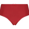 RJ Bodywear Pure Color dames maxi string, donkerrood