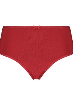 RJ Bodywear Pure Color dames maxi string, donkerrood