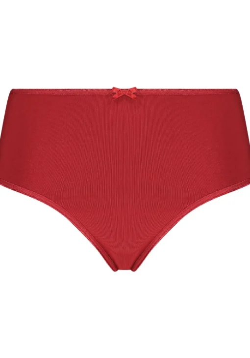 RJ Bodywear Pure Color dames maxi string, donkerrood