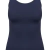 RJ Bodywear Pure Color dames spaghetti top (1-pack), hemdje met smalle verstelbare bandjes, donkerblauw