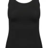 RJ Bodywear Pure Color dames spaghetti top (1-pack), hemdje met smalle verstelbare bandjes, zwart