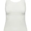 RJ Bodywear Pure Color dames spaghetti top (1-pack), hemdje met smalle verstelbare bandjes, wit