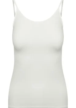 RJ Bodywear Pure Color dames spaghetti top (1-pack), hemdje met smalle verstelbare bandjes, wit