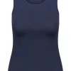 RJ Bodywear Pure Color dames top (1-pack), hemdje met brede banden, donkerblauw