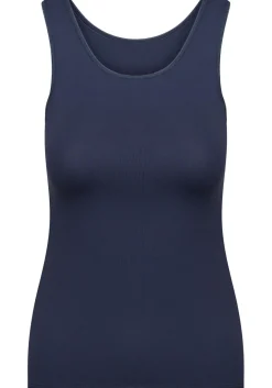 RJ Bodywear Pure Color dames top (1-pack), hemdje met brede banden, donkerblauw
