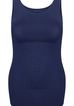 RJ Bodywear Pure Color dames top (1-pack), hemdje met brede banden, donkerblauw