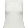 RJ Bodywear Pure Color dames top (1-pack), hemdje met brede banden, wit