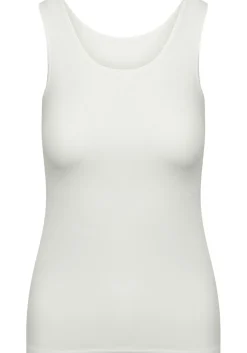 RJ Bodywear Pure Color dames top (1-pack), hemdje met brede banden, wit